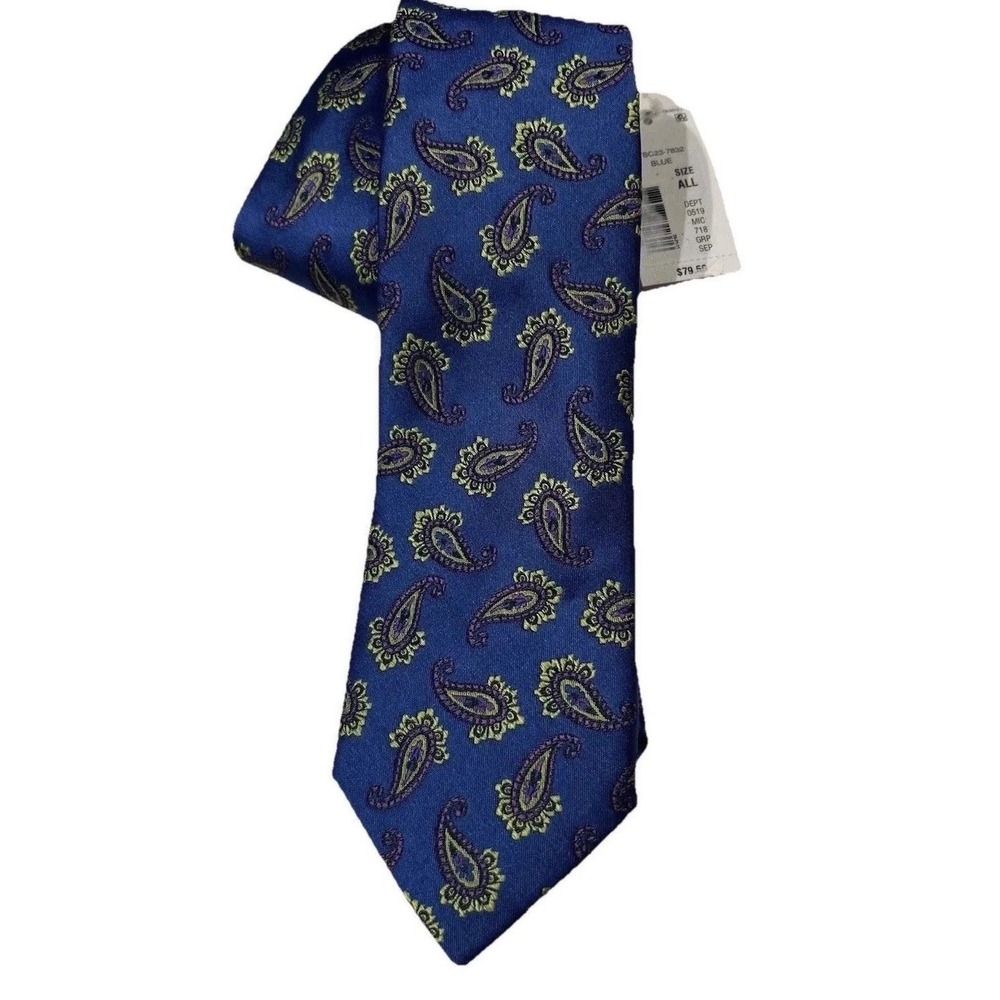 New Ted Baker London Silk Neck tie Paisley Blue Green Purple Italian